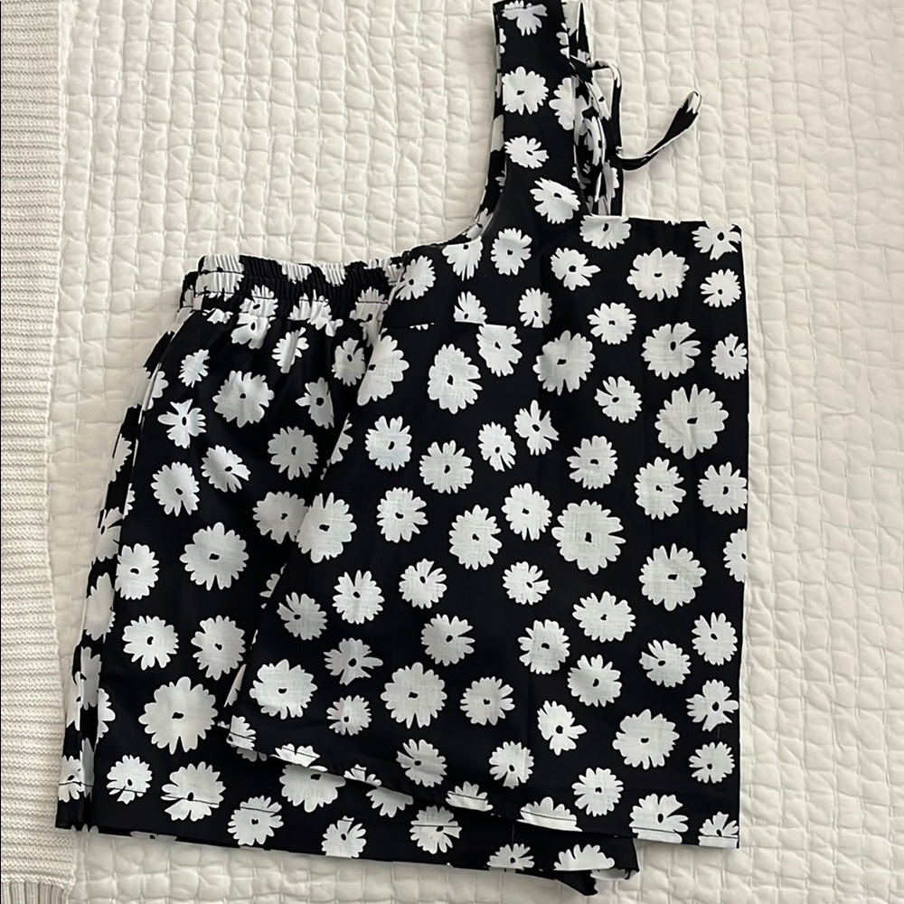 Black and White Floral Dress